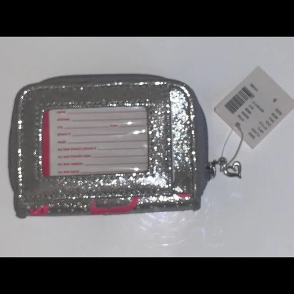 Justice for Girls Small Silver S Initial Wallet NWT